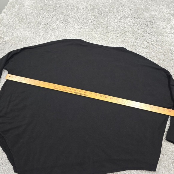 Helmut Lang Womens S Black Sweater Boat Neck Drop Shoulder Asymmetrical - Picture 8 of 11